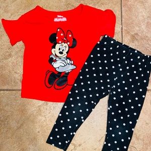 24M Minnie Mouse 2pc Outfit